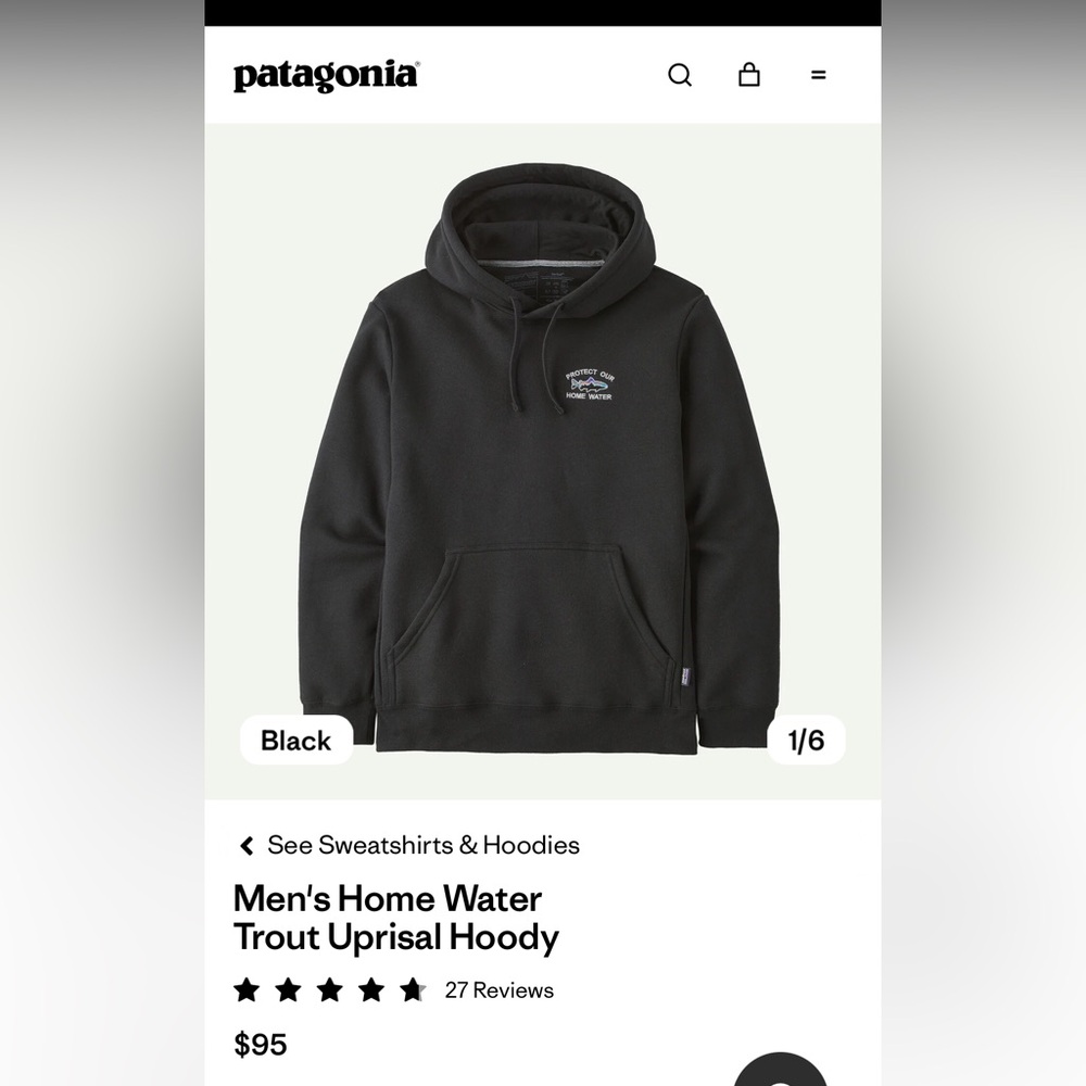 Patagonia Black Hoodie